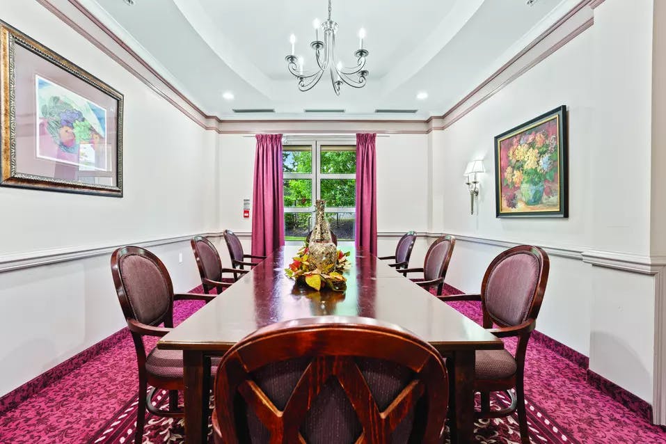 Private dining room at Chartwell Robert Speck Retirement Residence