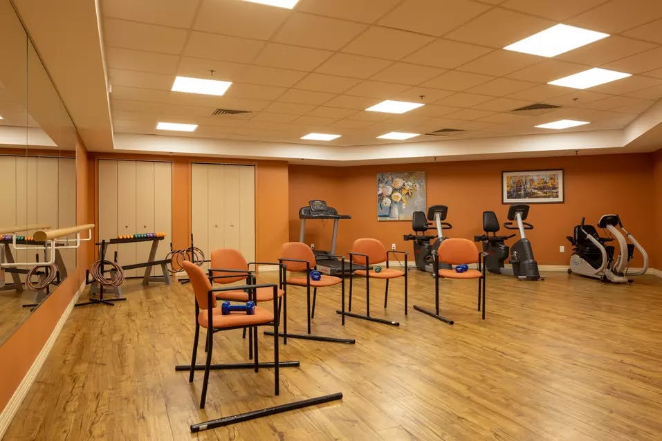 Exercise room of Chartwell Royal Marquis Retirement Residence