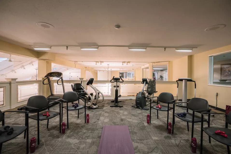 modern fitness facility at chartwell imperial place retirement residence