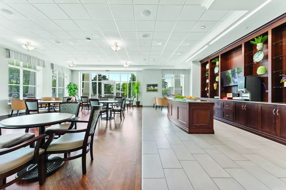 Chartwell Allandale Station Retirement Residence  Bistro with self serve coffee
