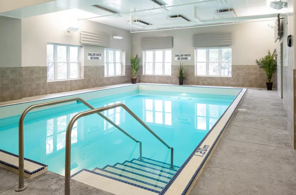 Indoor pool at Chartwell Balmoral Retirement Community.