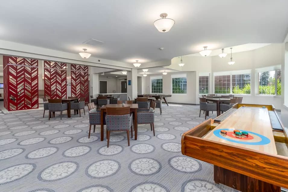 shuffleboard lounge at chartwell st albert retirement residence