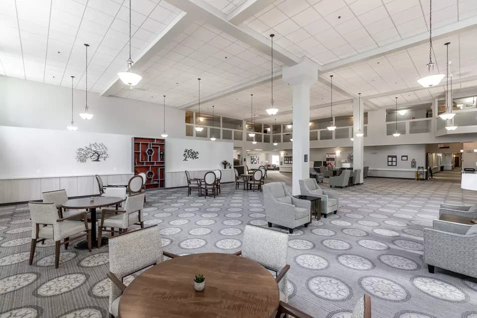 spacious lounge at chartwell st albert retirement residence