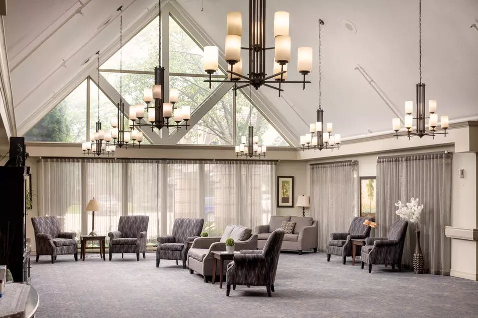 Beautiful common space at Chartwell Kingsville Retirement Residence