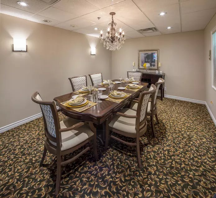 Chartwell Christopher Terrace Retirement Residence private dining room