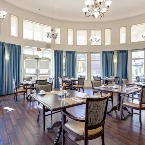 elegant dining room at chartwell colonel belcher retirement residence