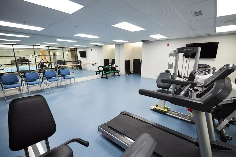 modern fitness facility at chartwell wescott retirement residence