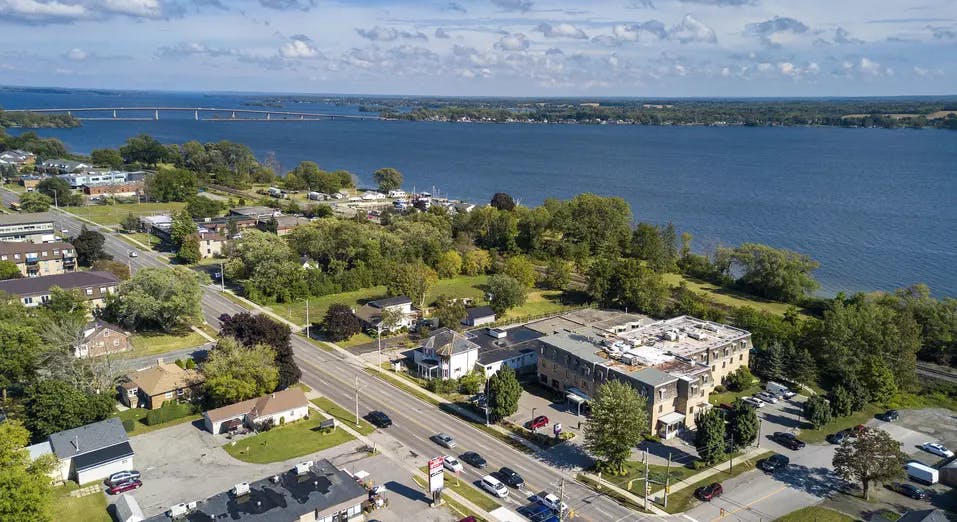 Breathtaking aerial view of chartwell bayview retirement residence
