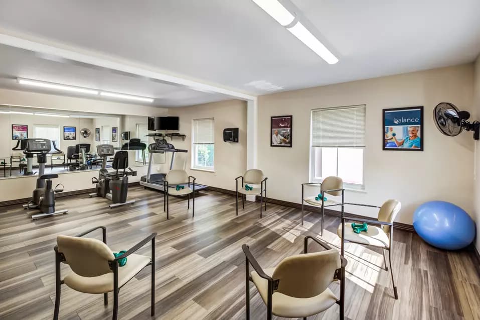 Fitness room at Chartwell Bankside Retirement Residence