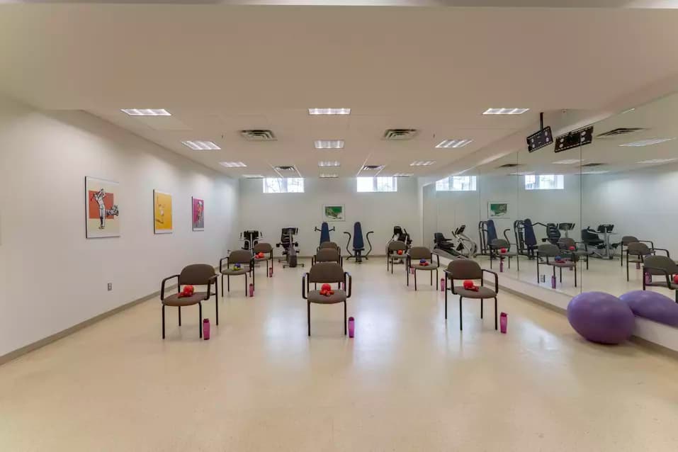 Fitness room at Chartwell Georgian Traditions Retirement Residence.