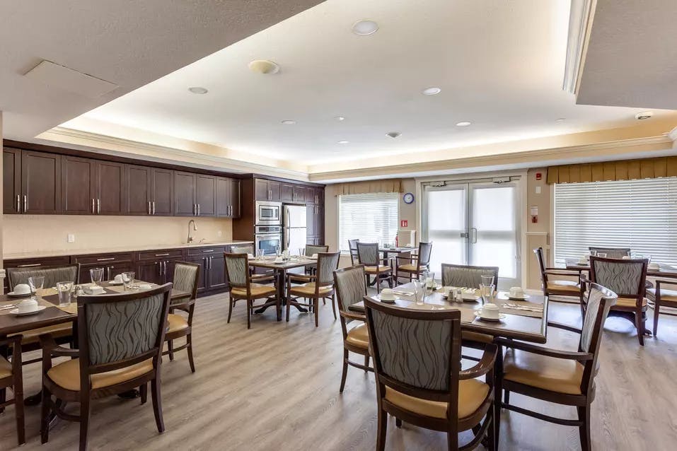 open bistro at spacious bistro at chartwell colonel belcher retirement residence