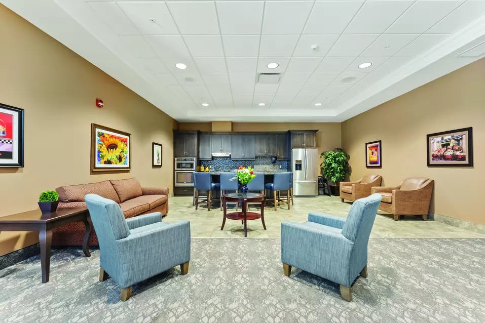 Spacious bistro at chartwell bowmanville creek retirement residence
