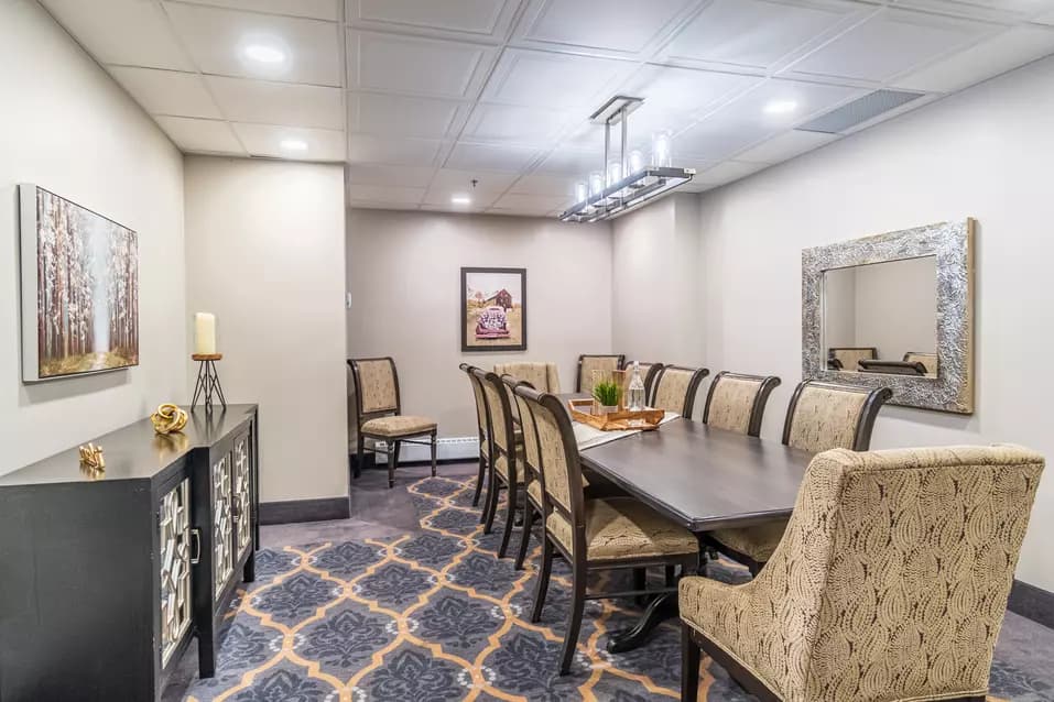 The private dining room of Chartwell Meadowbrook Retirement Residence 