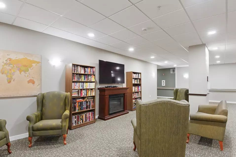 lounge at chartwell emerald hills retirement residence