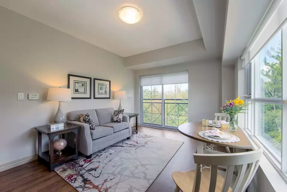 Chartwell Westmount's model suite living area