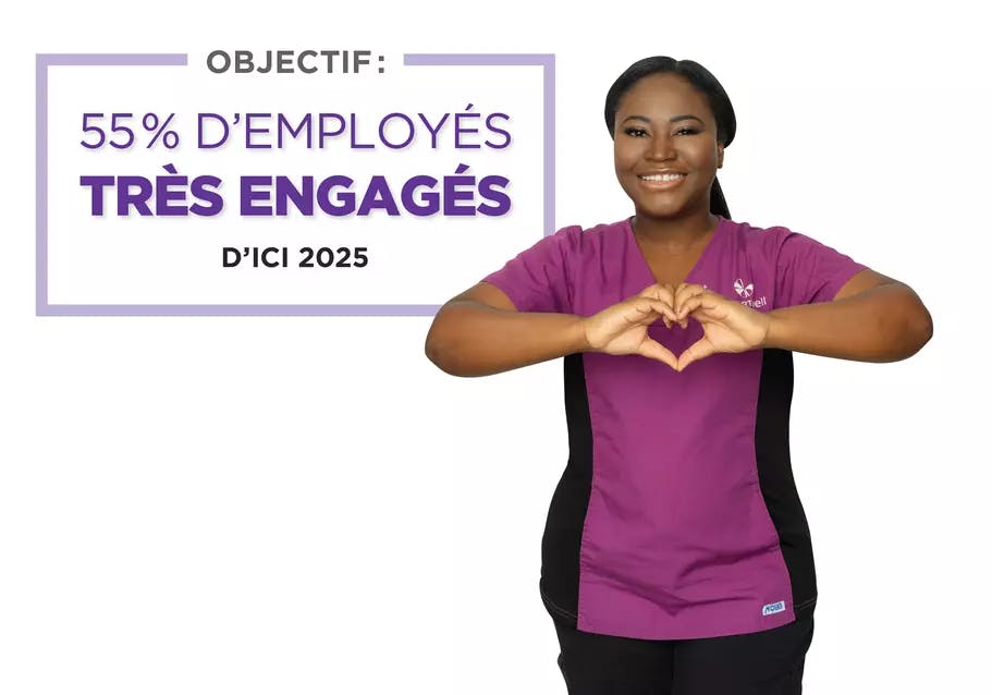Objectif 55 % d'employes tres engages d'ici 2025