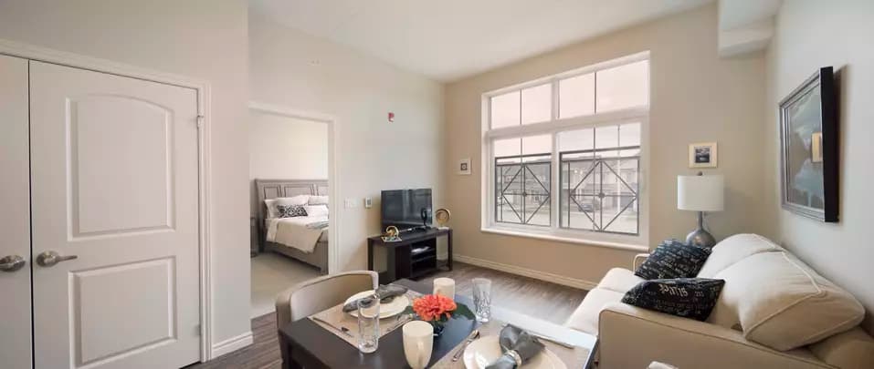 Suite living area at Chartwell Waterford Retirement Residence