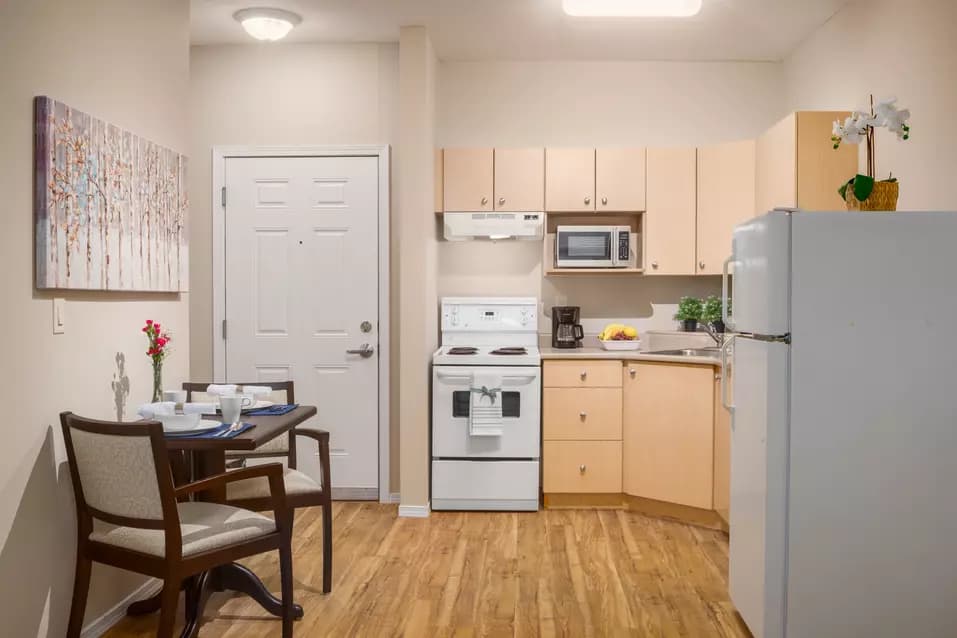 kitchen at chartwell hampton house retirement residence