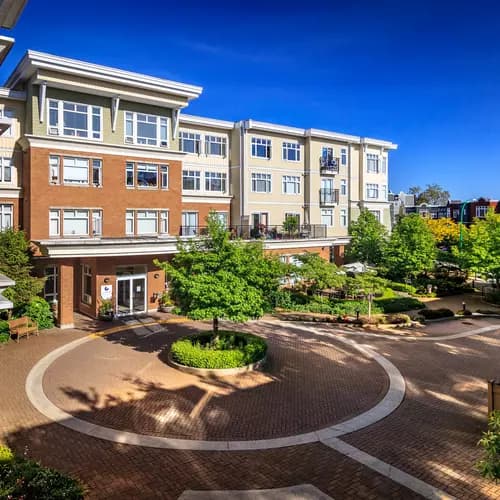 exterior front entrance at chartwell churchill house retirement residence