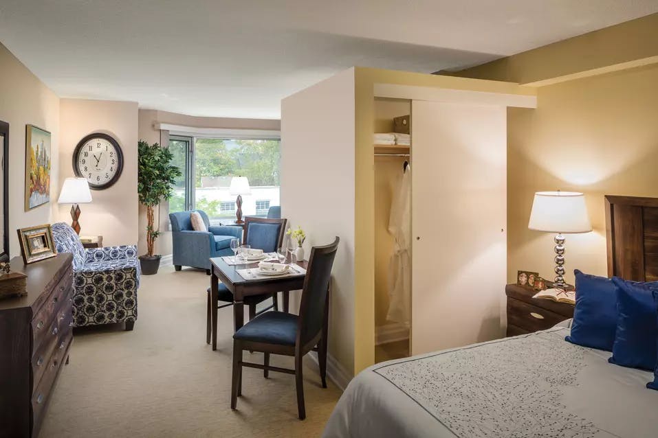open concept suites at chartwell wedgewood retirement residence