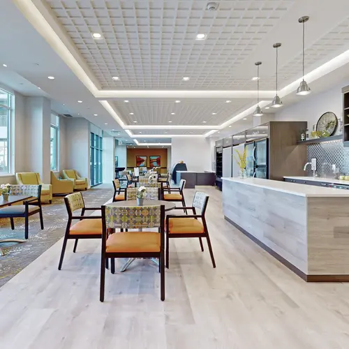 Bistro with table, chairs and countertop at Chartwell St. Catharines