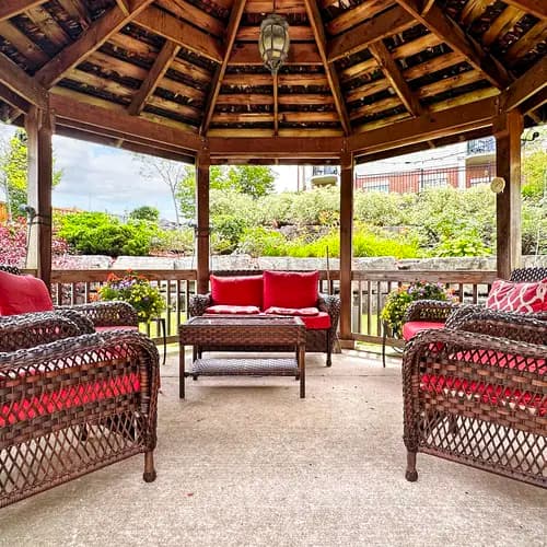 Inside of gazebo at Chartwell Owen Sound