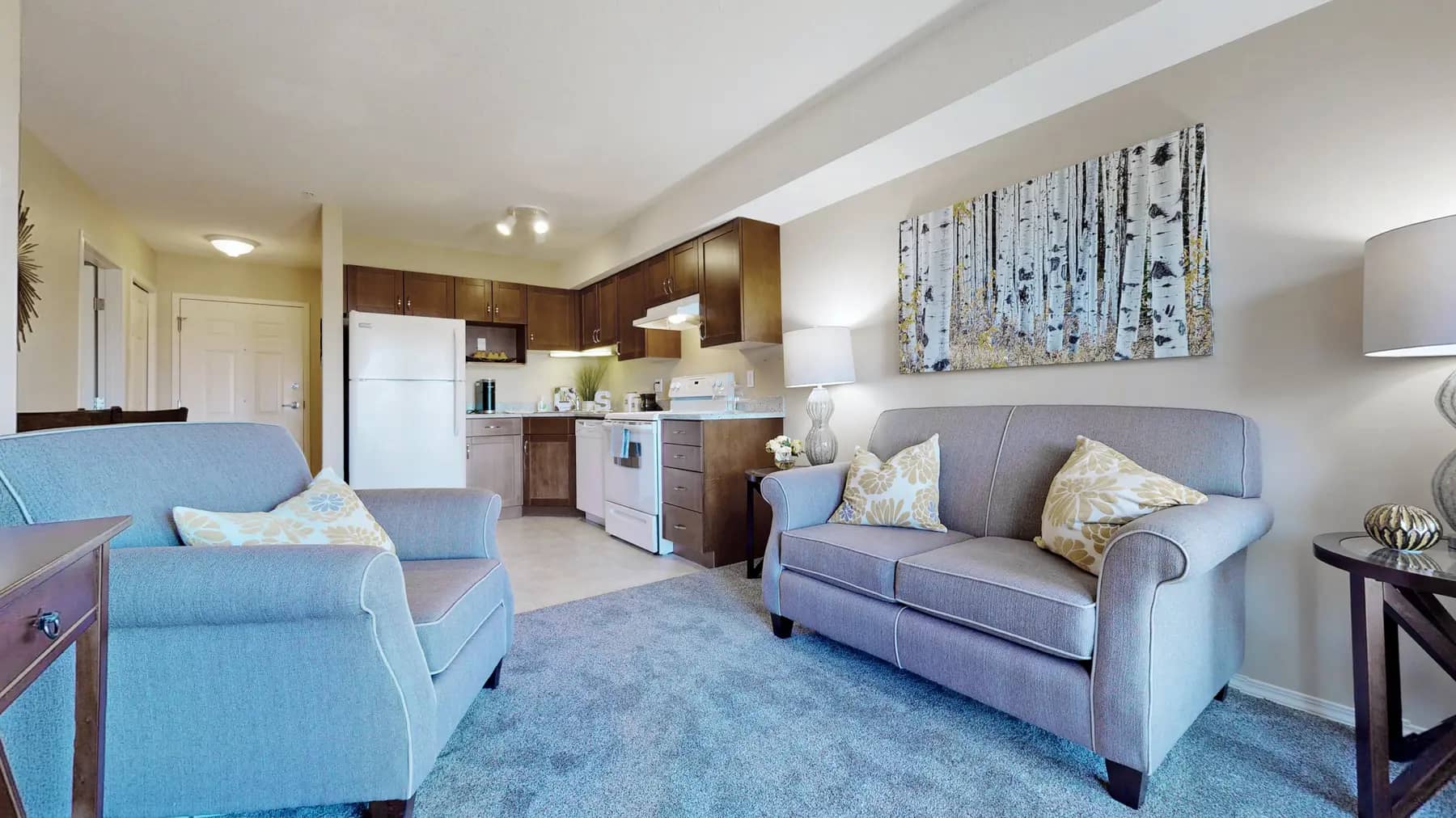 Suite model of living area