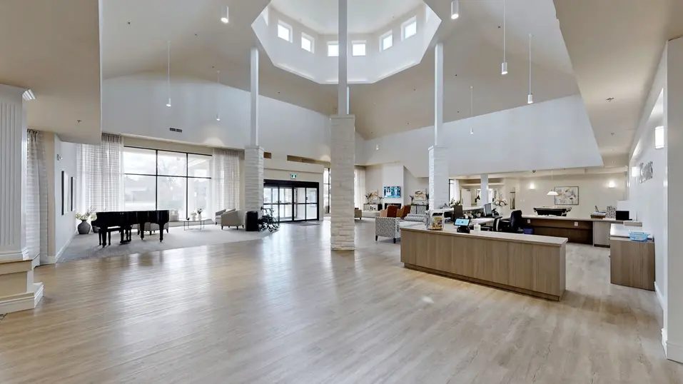 Full shot of lobby at Chartwell Belle River