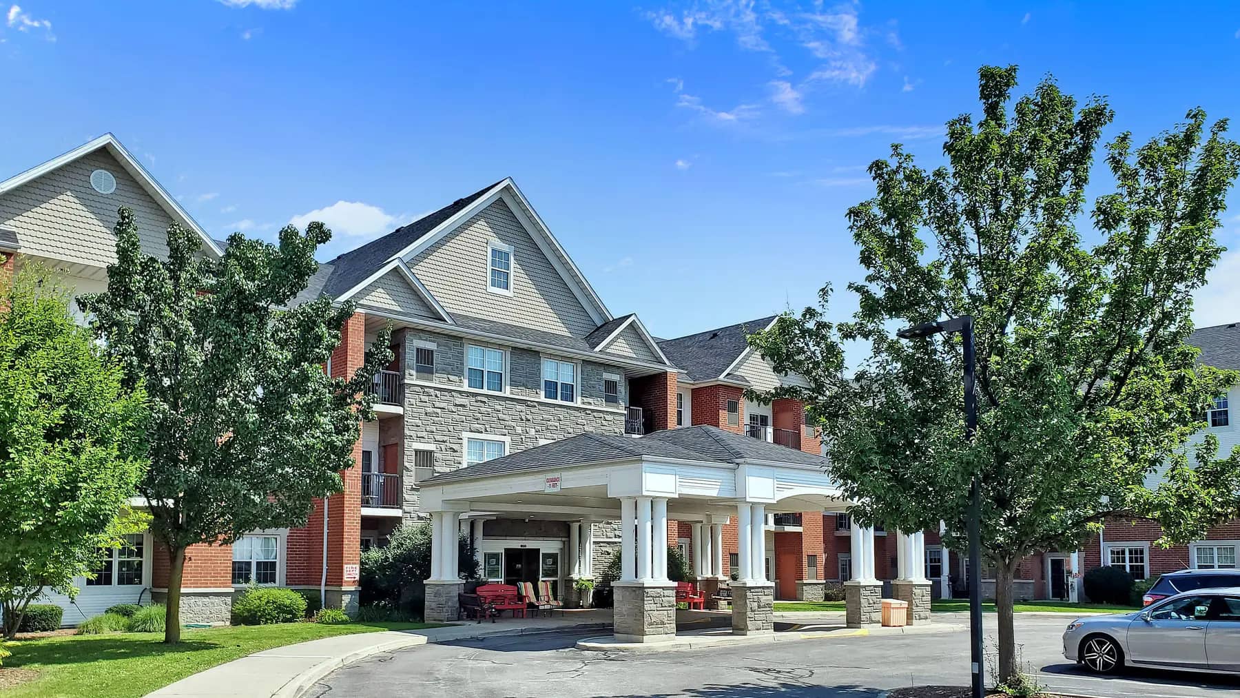 Close up of exterior of property entrance area of Chartwell Amherstburg