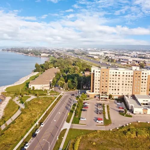 Drone view of exterior of Chartwell Stoney Creeek