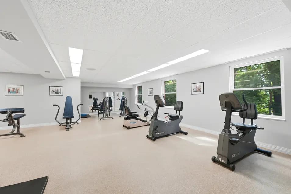 Fitness centre with exercise equipment at Chartwell Riverside