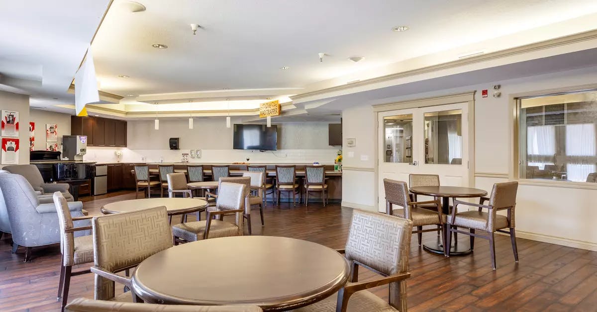 spacious bistro at chartwell colonel belcher retirement residence