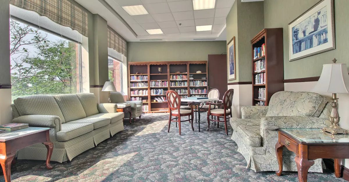 library at chartwell stillwater creek retirement residence