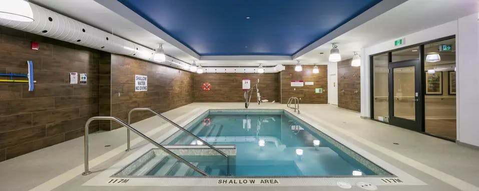 swimming pool at chartwell guildwood retirement residence