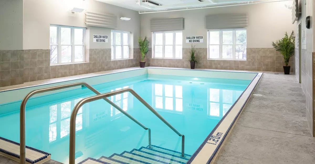 Indoor pool at Chartwell Balmoral Retirement Community.