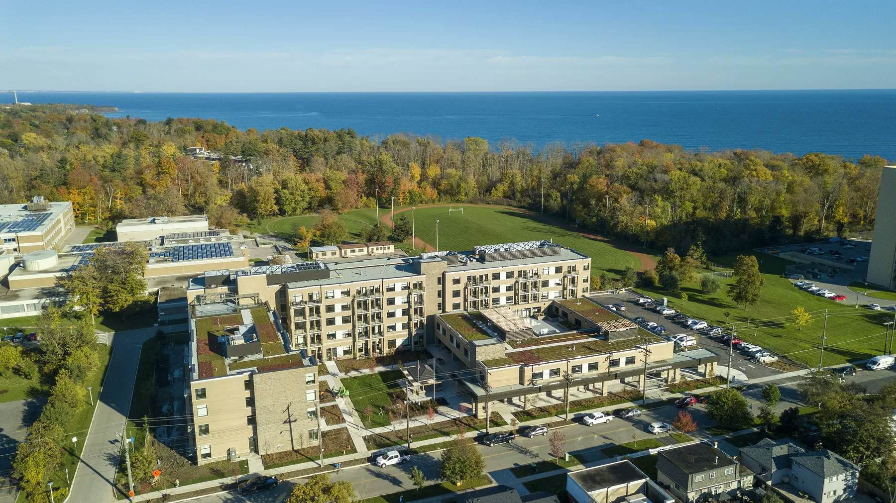 Stunning aerial view of chartwell guildwood retirement residence