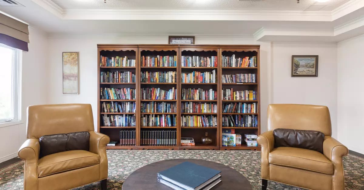 library at chartwell van horne retirement residence