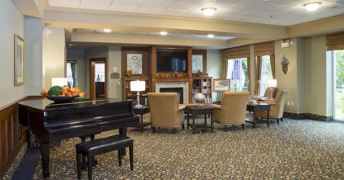 Chartwell Martha's Landing Retirement Residence piano lounge