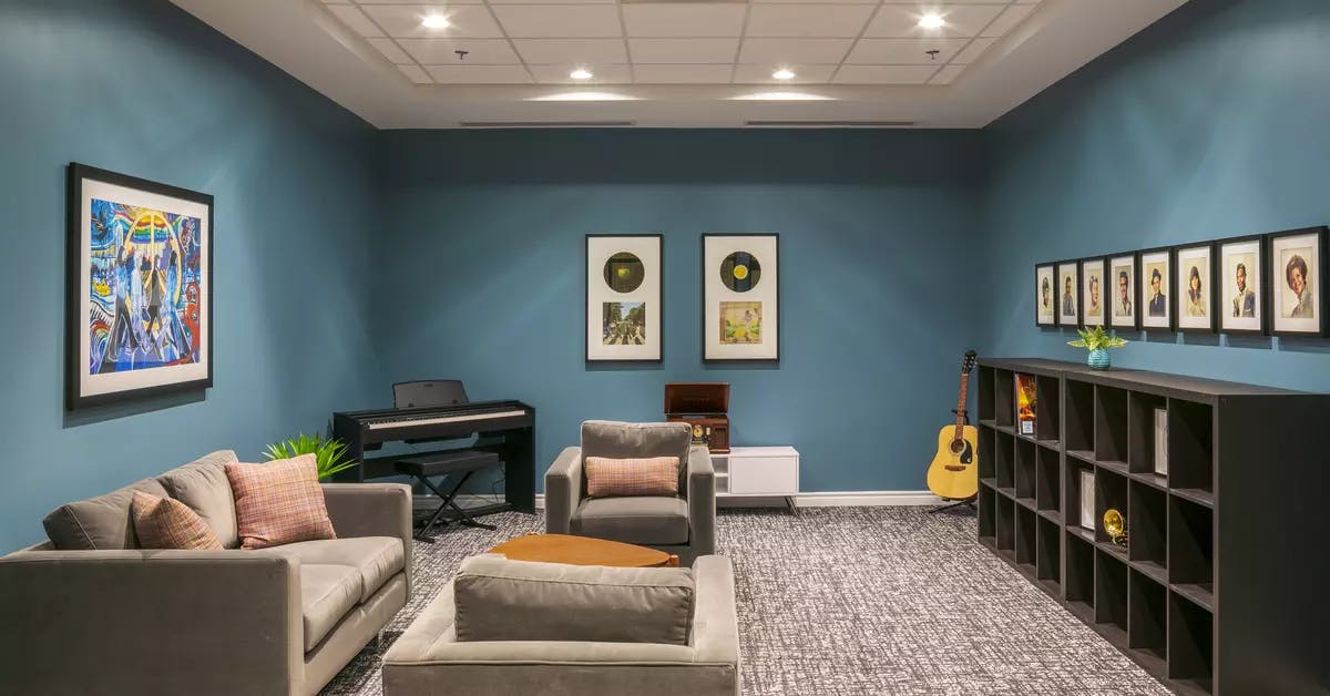 music room at chartwell guildwood retirement residence