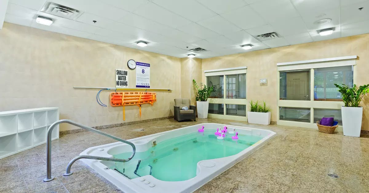Indoor pool at Chartwell Scarlett Heights Retirement Residence