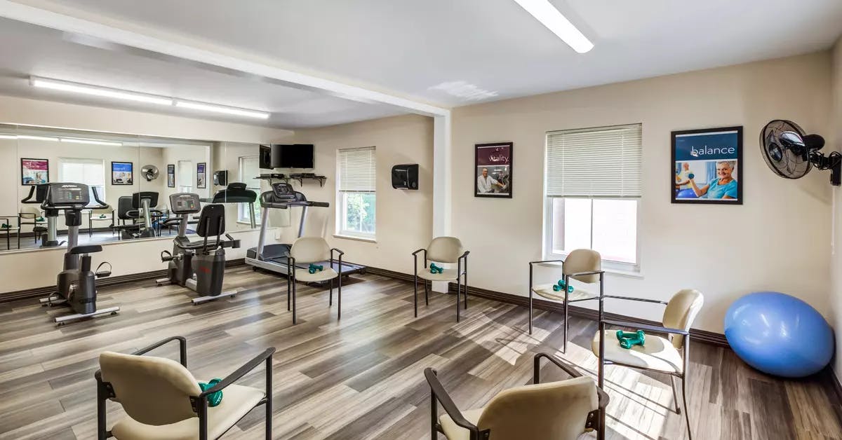 Fitness room at Chartwell Bankside Retirement Residence