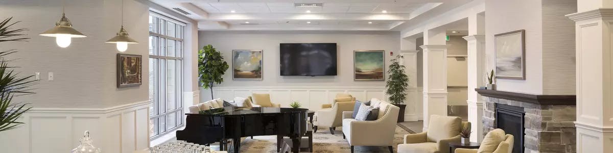 Bistro and lounge at Chartwell Waterford Retirement Residence