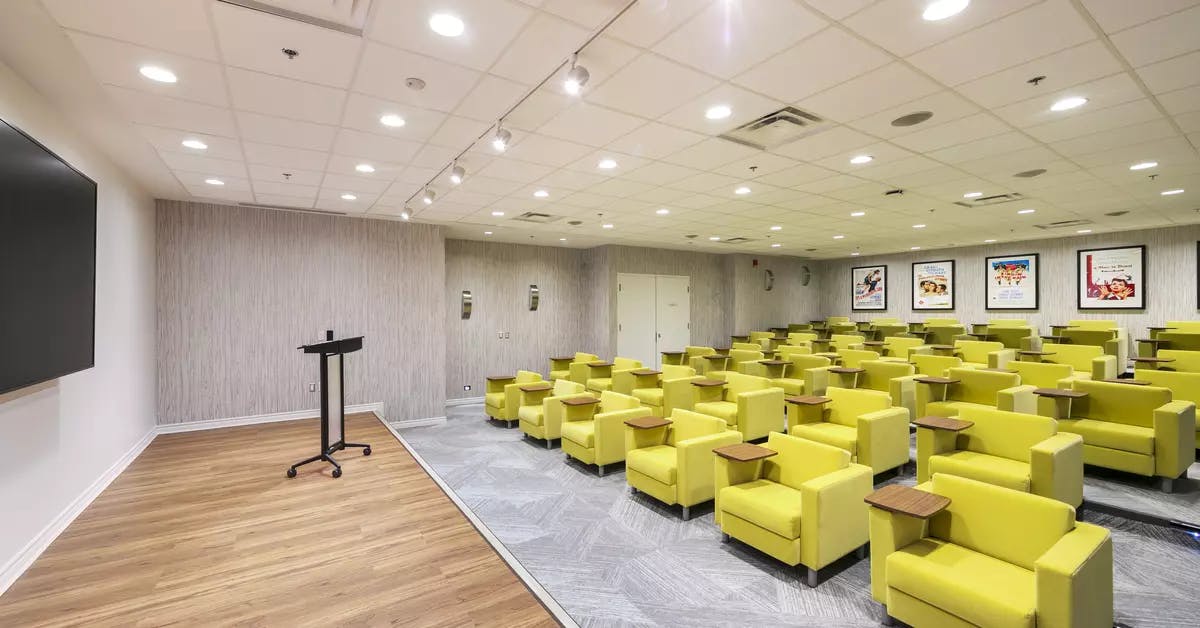 movie theatre at chartwell guildwood retirement residence