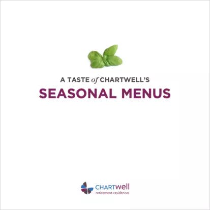 Front page of Chartwell's seasonal menus document