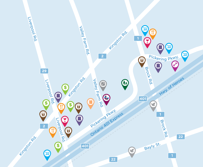 Chartwel; Pickering City Centre Map