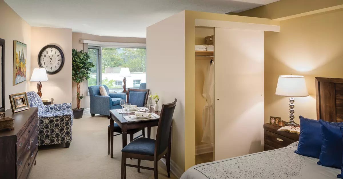 open concept suites at chartwell wedgewood retirement residence
